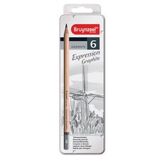 Bruynzeel Expression Graphite Crayons - Dessin Cadeau Boite De 6 Niveaux