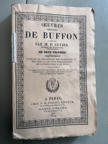 Livre ancien 1829 buffon - 1829,