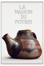 Théière vintage « Maison du Potier » – Élégance géométrique en céramique