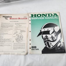 Honda Service Shop Repair Manual Book 1988 NX125 NX 125 Transcity 61KY700