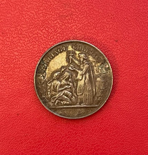 Beau jeton religieux en argent "Mariage chrétien"