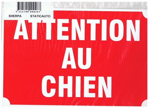 Panneau pvc attention chien - panneau,