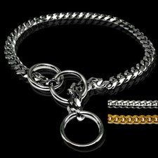 Collier Chaîne de dressage étrangleur pour chien ras de cou en Acier Inoxydable 