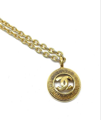 Collier pendentif long rond
