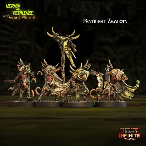 Skaven plague monk proxies - skaven,