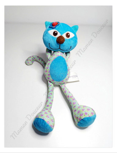 Peluche doudou chat - peluche/doudou, vert