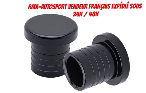 Bouchon aluminium 25mm noir - bouchon,