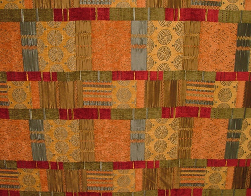 Marocain patchwork ocre - patchwork,