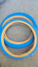 old School NOS Cheng Shin 16 x 1.75 2.125 pit bike BLUE comp 3 tires BMX