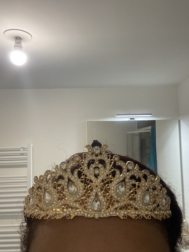 Diadème mariée doré avec - doré,