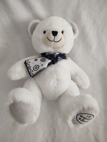 Doudou peluche ours - ours, blanc