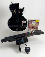 Guitar Hero Gibson Les Paul Wireless Guitar PS3 W Dongle & Game NEW CAPACITOR ✅