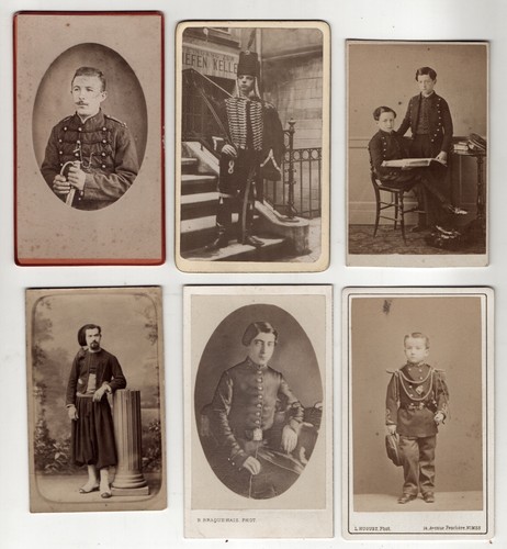 Photo lot cdv militaire - lot, 1870