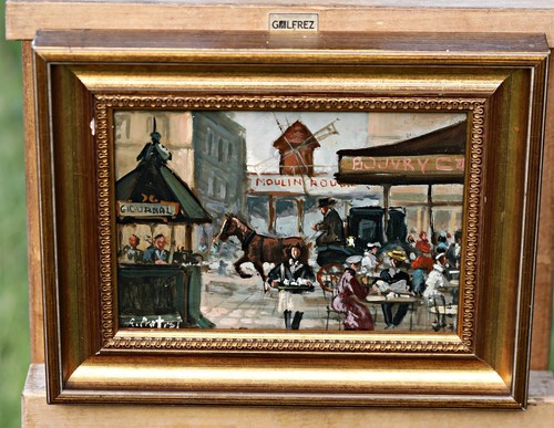 Scène rue paris - avec, café