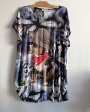 T-shirt bleu long chihuahua