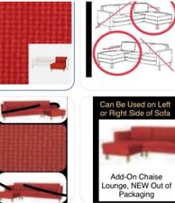 SALE! IKEA Karlstad Korndal Red Chaise Lounge Add-On Longue Cover Set Christmas