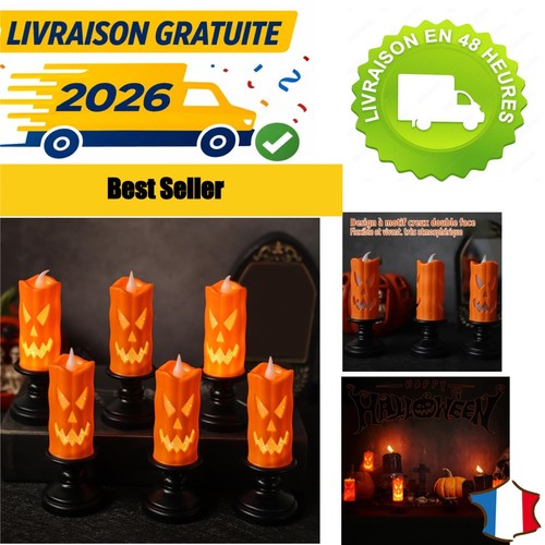 Bougies led citrouille - bougies,