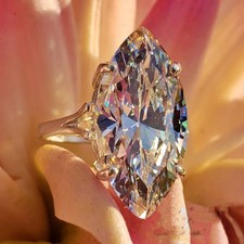 10 Ct Certified Treated Off White Diamond Solitaire Ring.925 Silver.Great Shine