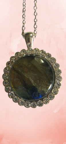 Collier pendentif labradorite - collier,