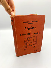 Algèbre du Brevet Élémentaire 1933, ancien manuel scolaire programme 1920