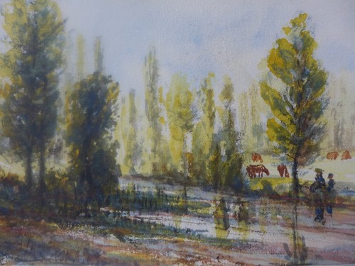 1891 aquarelle originale - originale, le