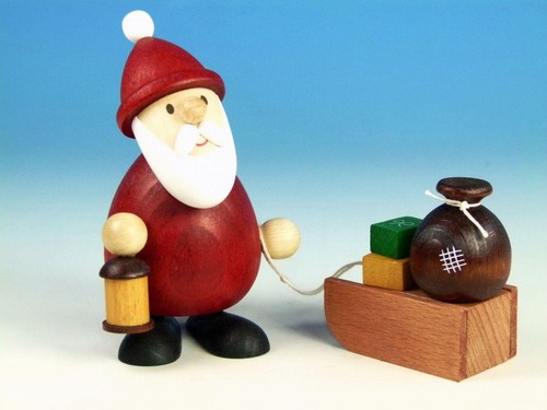 Figurine bois père noël - figurine, en