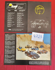N°4725 /   APAL  CORSA , BUGGY ... / dépliant couleur gamme / deutch text  1975