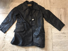 old authentic leather jacket firefighters captain