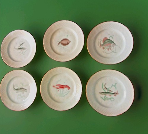 Lot assiettes poisson - 6,