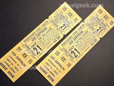 Set of Led Zeppelin Unused Concert Tickets July 21 1973 Providence Civic Center 