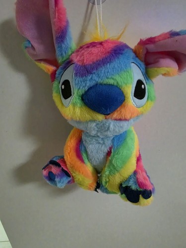 Peluche stitch arc ciel - stitch, arc-en-ciel
