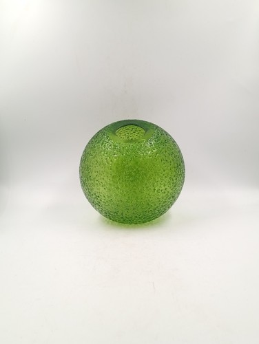 Vase boule verre granité vert - vase,