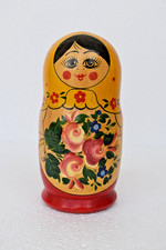 Poupées Russe Matryoshka Vintage Ensemble De 5 Poupées En Bois Peintes À La Main