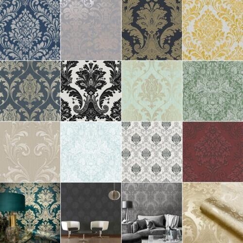 Papier peint damas classique - peint,