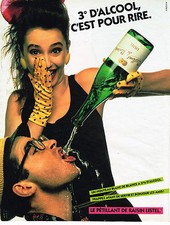 ADVERTISEMENT ADVERTISING 064 1984 LISTEL sparkling grape wine