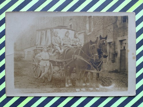Carte photo attelage cantine - photo,