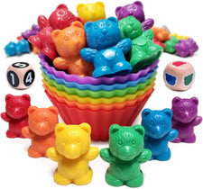 Jumbo Counting Bears Montessori Game with Stacking Cups & Activity Ebook