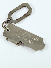 KEYCHAIN - METAL BOX OPENER - FOIES GRAS FAVREAU - Vintage 1960s -