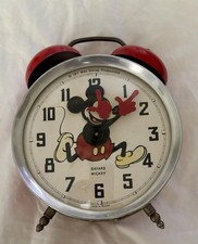 Disney Mickey Mouse Alarm Clock Animated By Bayard France 1977 Ticking Head