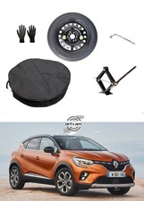 Roue de secours 17" pour RENAULT CAPTUR avec Cric 2T, Clé et Sac, 135/80R17
