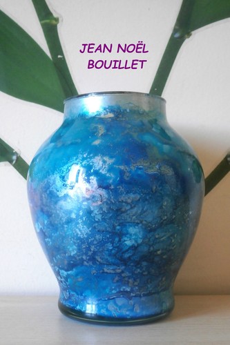Vase jnb bleu - jnb, paillettes