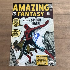 Stan Lee Autographed 8x12 Photo Spider Man With Certification Coa