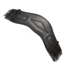 Sangle de selle en cuir Kieffer UltraSoft, noir, anatomique, boucle de rouleau, 