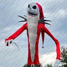 Full Santa Costume for 13 foot Skellington Costume+Hat+Beard