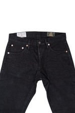 STUDIO D’ARTISAN BLACK JEANS W32/L32 D1864 KUROZOME DYED 14OZ RELAX TAPERED