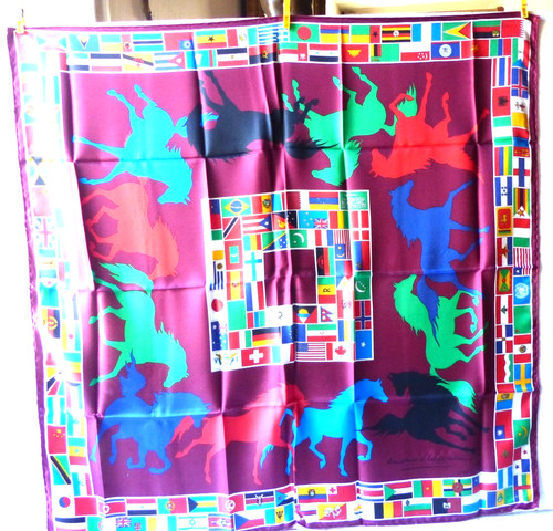 Beaux foulard carré - foulard, chevaux
