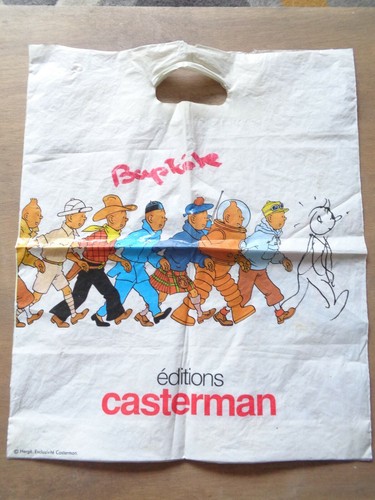 Ancien sac plastique - plastique, tintin