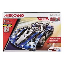 Meccano Supercar 25-in-1 6044495 Blue Parts Car Body Kit Box