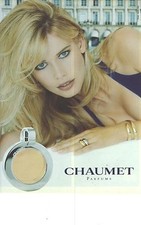 PUBLICITE ADVERTISING 1999 CHAUMET le parfum bijoux portés CLAUDIA SCHIFFER