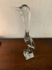 Daum crystal crane h: 48 cm